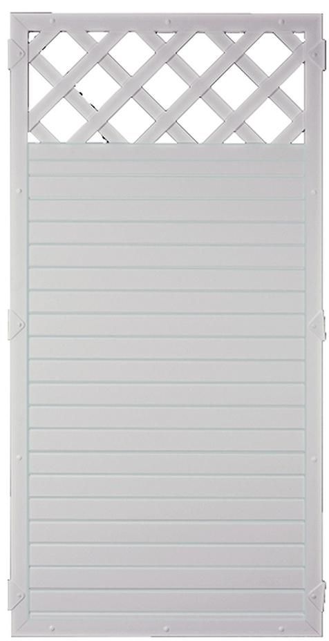 LIGHTLINE KS-Zaun Ranki 90 x 180 cm Füllung / Rahmen WEISS