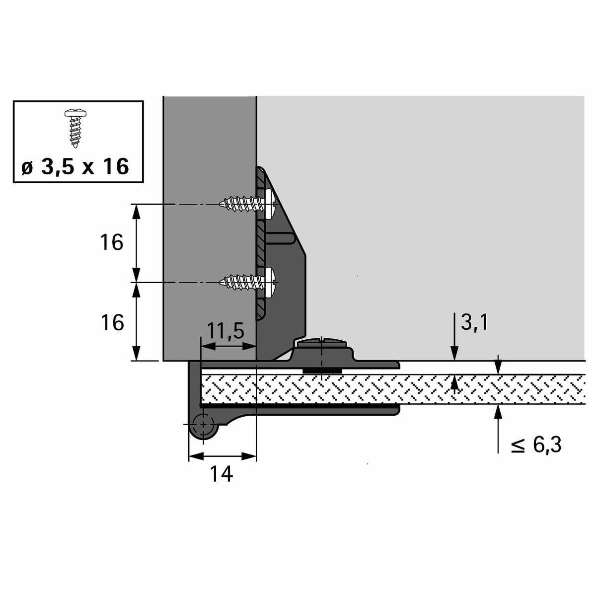 Glastürscharnier Et 5160 Ni