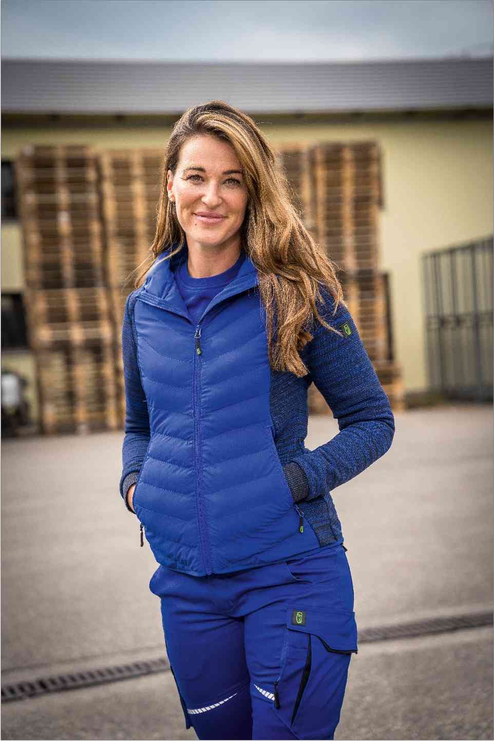 CADHYJ00, Damen Hybridjacke kornblau, 34