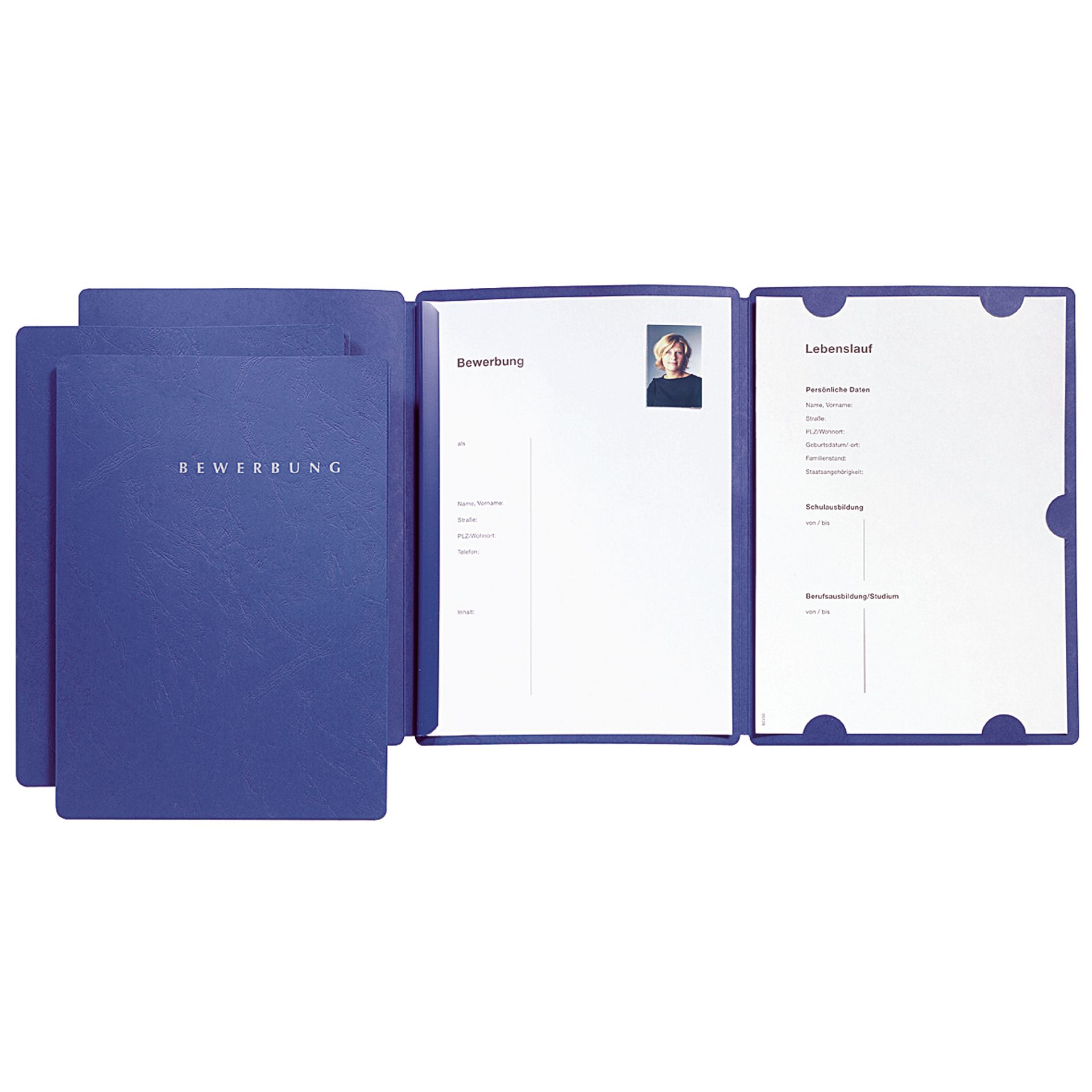 Bewerbungsmmappe Select Basic DIN A4 Karton blau