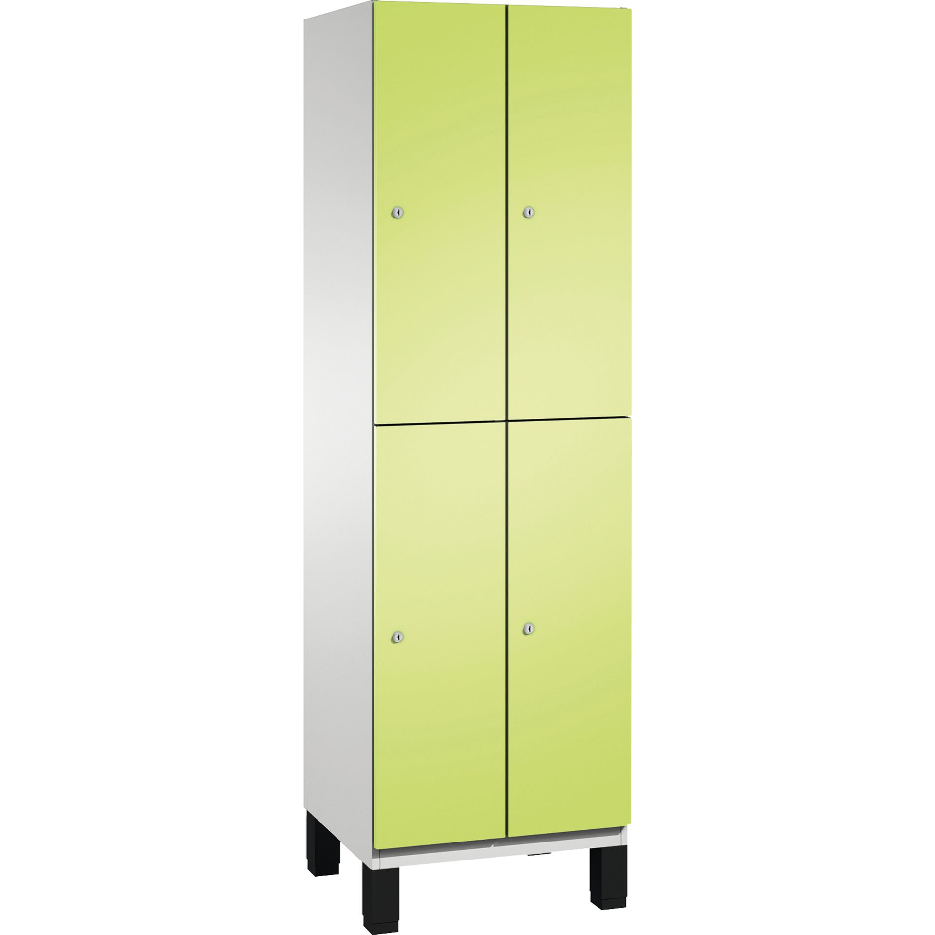 Doppelstockspind Füße 4Fächer B600mm lgr/cgn