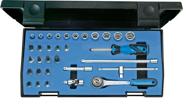 Steckschlüssel-Garnitur 1/4" 20IMU-3 32-teilig Gedore