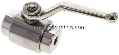 Hochdruck-Kugelhahn, Edelstahl, G 1/4", 0 bis 500bar