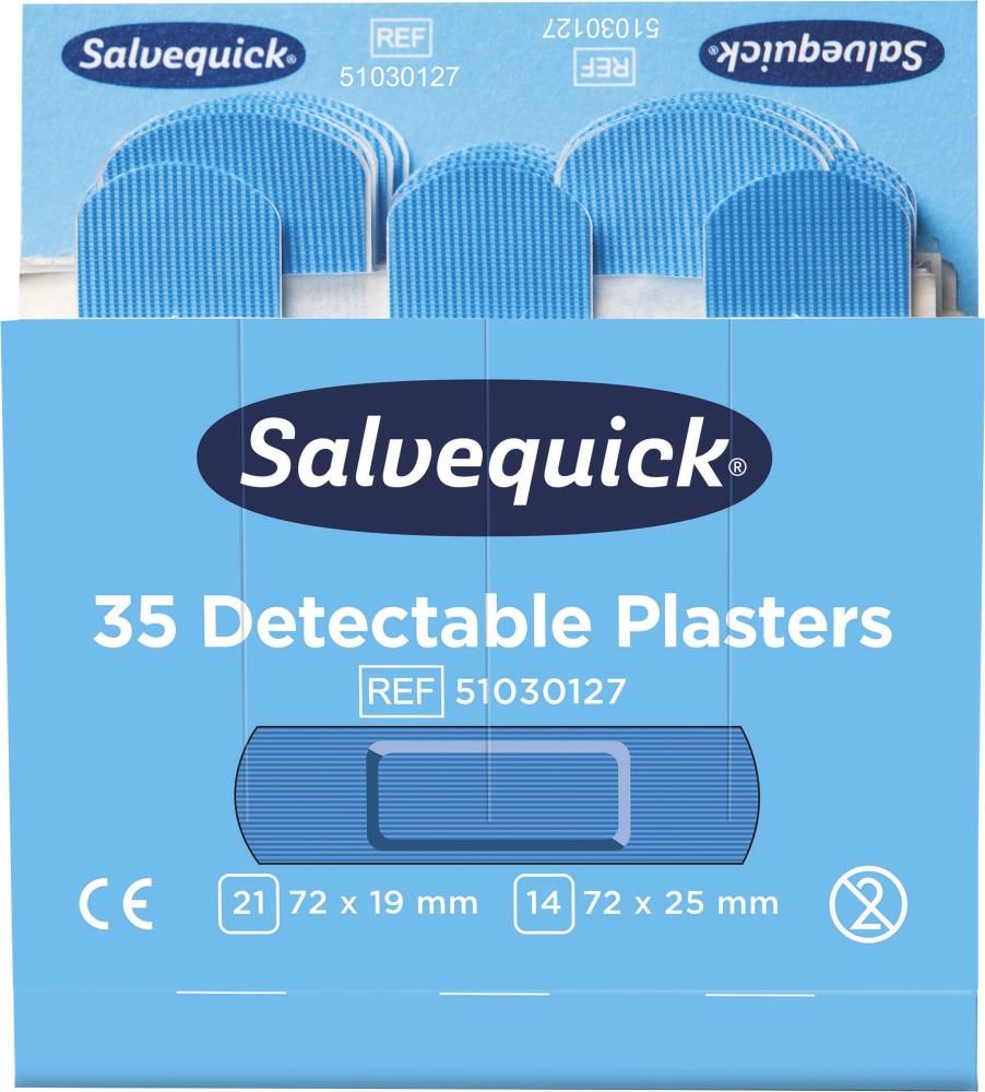 Salvequick Pflaster-Strips-Mix detectable Refill 51030127 VPE 6 Stück