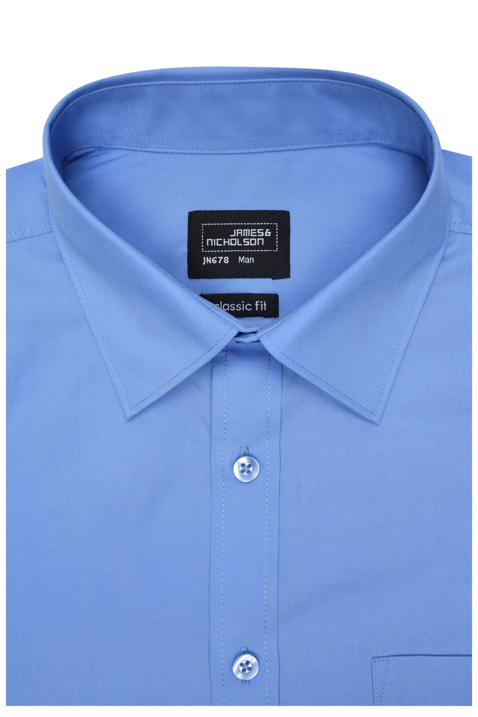 James & Nicholson JN678 Herren-Hemd, Braun/Grau, Gr. XL