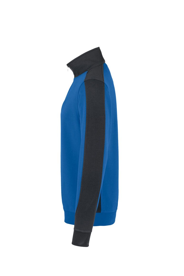 HAKRO Zip-Sweatshirt Contrast MIKRALINAR® royalblau/anthrazit, XS