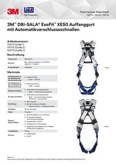 3M™ DBI-SALA® ExoFit™ XE50 Auffanggurt 1112712, Größe 2, 1 pro Packung