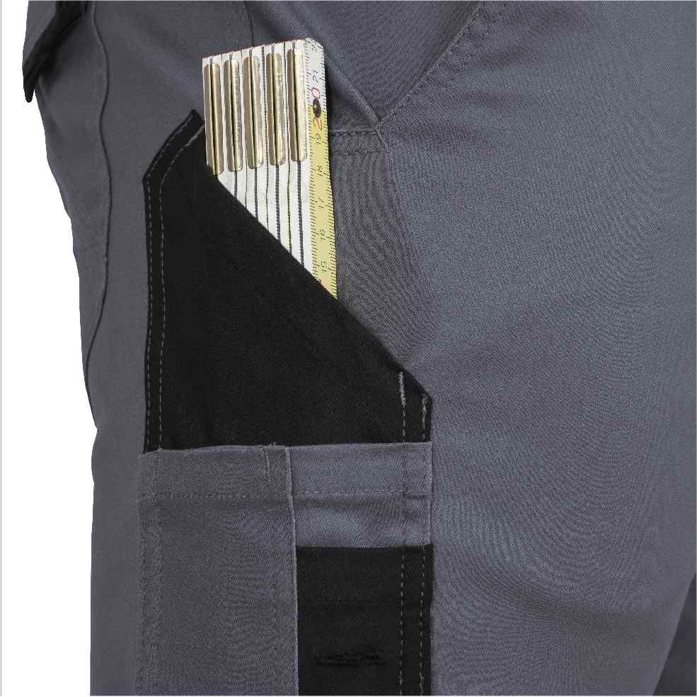 FLXDH27, Damen Bundhose grau-schwarz, 40