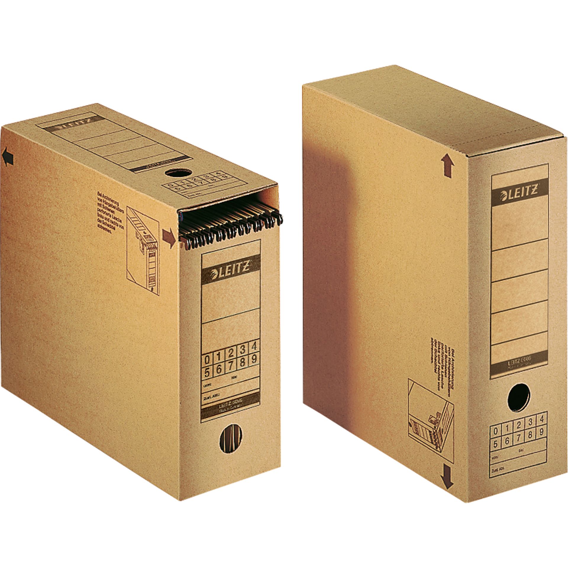 Archivbox DIN A4 max. 116mm Wellpappe natronbraun