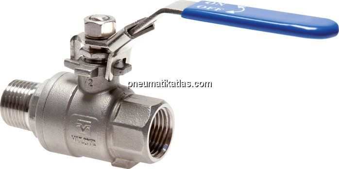 Edelstahl-Kugelhahn, Eco-Line leicht, R 1/4" / Rp 1/4", 0 bis 63bar