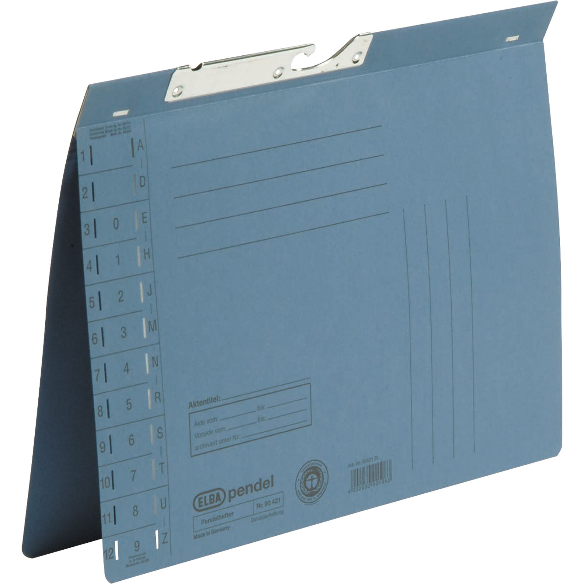 Pendelhefter Behördenheftung blau