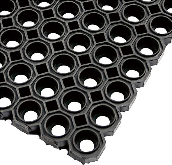 Wabenmatte schwere Ausf. SBR/NR, schwarz offene Decke, 22mm, 150x100cm