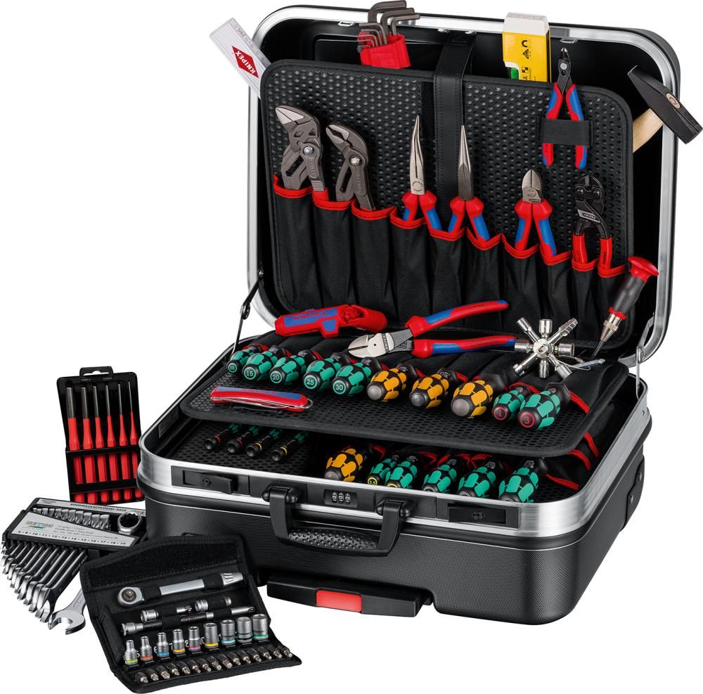 Werkzeugsortiment Mechaniker 90-teilig im Trolley Knipex
