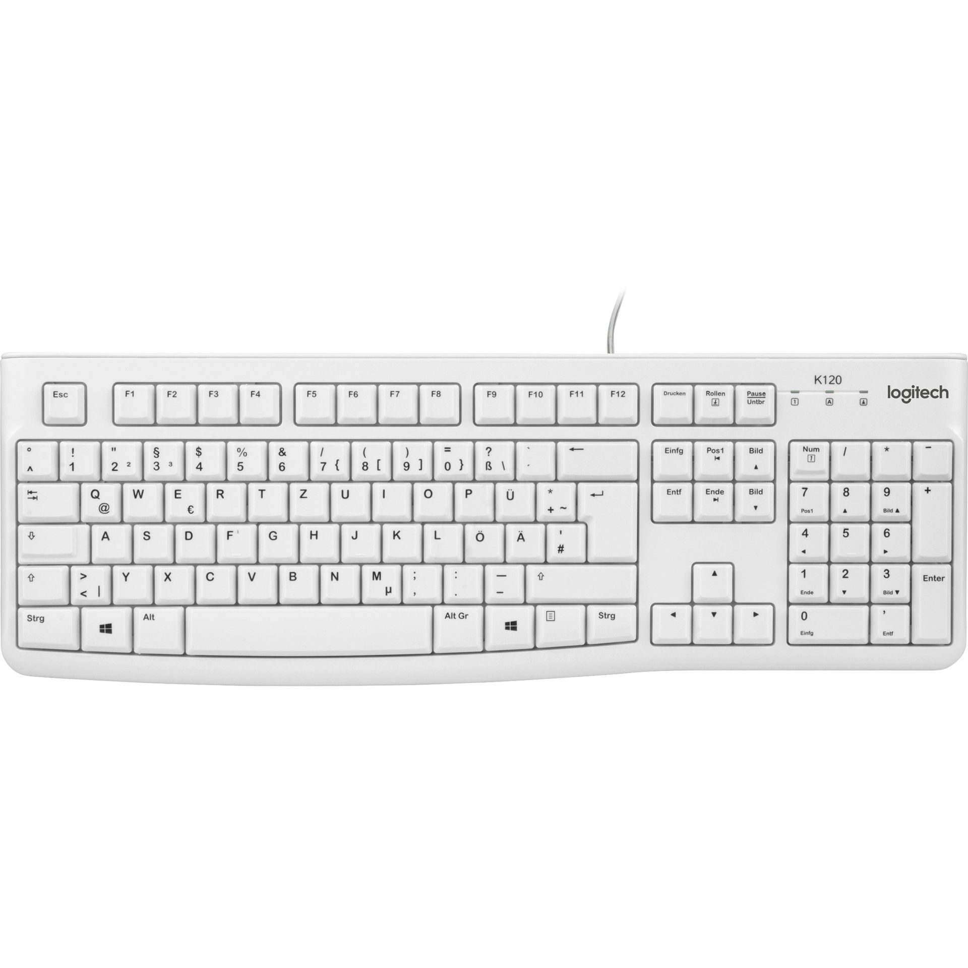 Tastatur K120 USB weiß