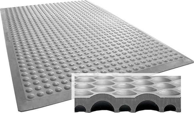 Arbeitsplatzmatte YOGA FLEX Basic grau B80xT30 cm Endstück
