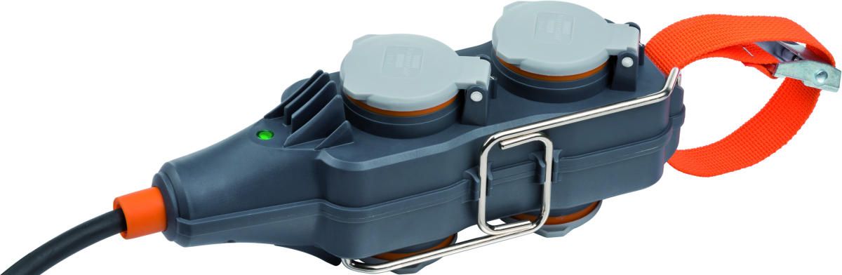 professionalLINE Powerblock mit Verlängerungskabel PB 1100 IP54 4-fach 15m schwarz H07RN-F 3G1,5