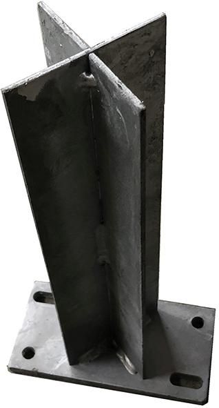 Aufschraubträger 300 x 160 x 88 mm, feuerverzinkt
