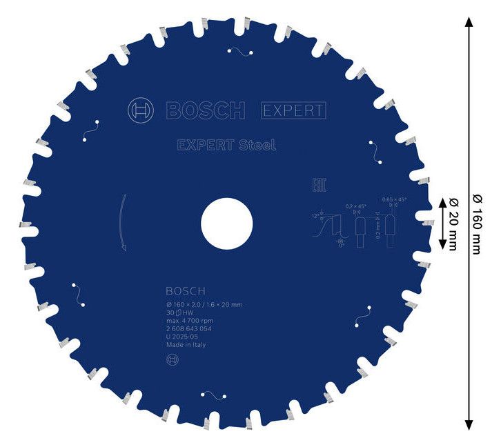 BOSCH HM-Kreissägeblatt, "Stahl"