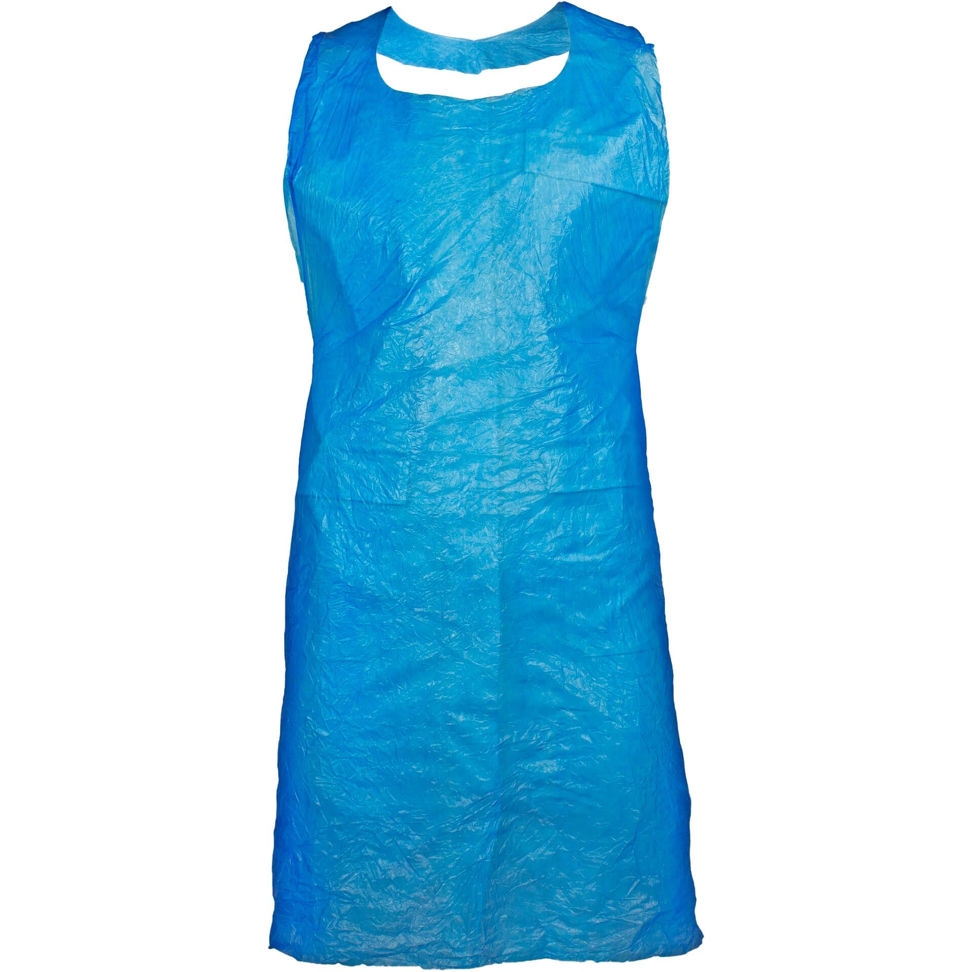 Einweg-Schürze PE-SCH20B, blau, Gr. 75 x 120 cm