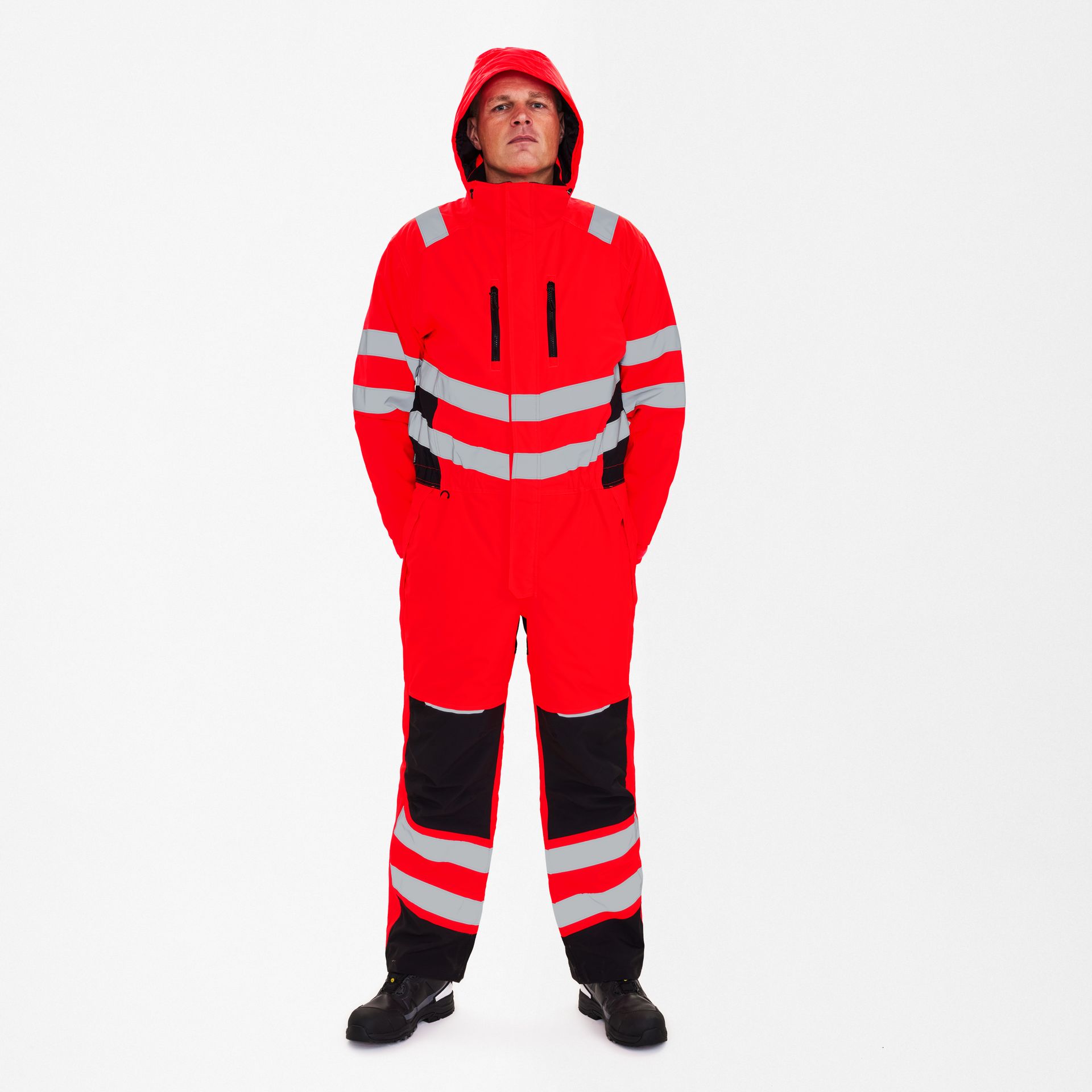Safety Winteroverall Rot/Schwarz, Gr. 3XL