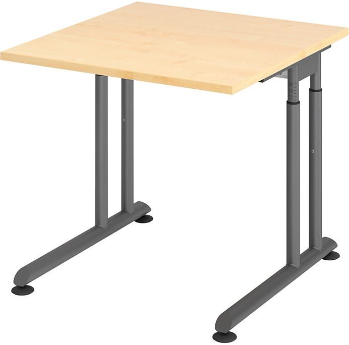 Schreibtisch C-Fuß 800x800 mm Ahorn