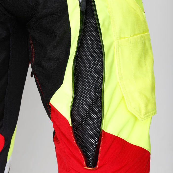 PSS X-treme Schnittschutzhose Air rot/gelb - Gr. 106
