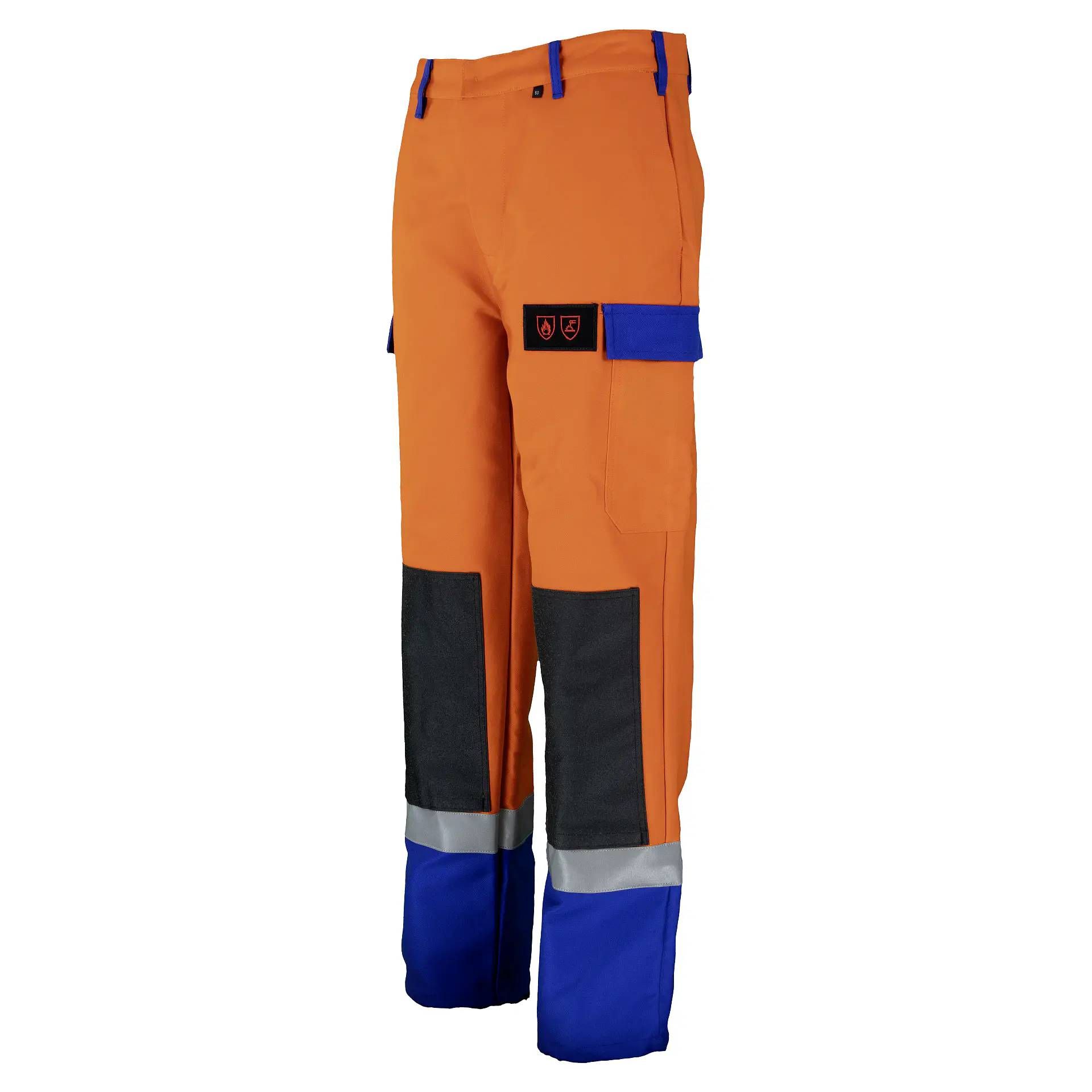 Schweißerschutz-Hose SECHO81P, orange/blau, Gr. 42