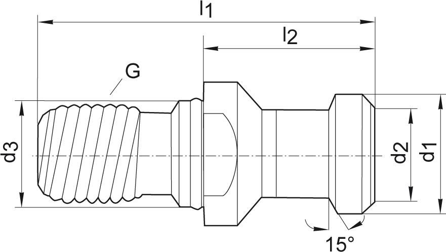 Anzugsbolzen DIN69872A Innenkühlung SK30-M16 FORMAT