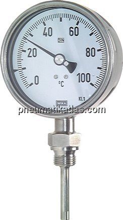 Bimetallthermometer, senkrecht D63/-50 bis +50°C/63mm
