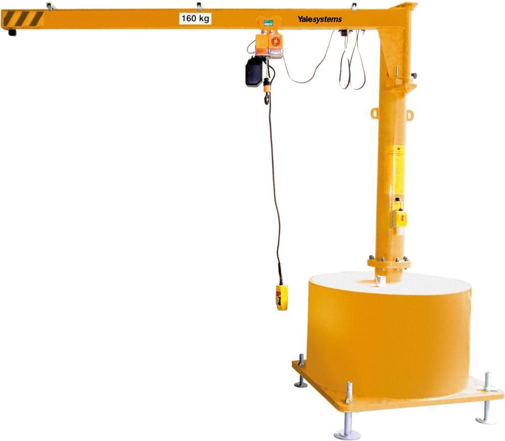 Säulendrehkran PFM-M360 mobil mit E-Zug CPVF 125 kg Ausladung 3000 mm ohne Füllmasse