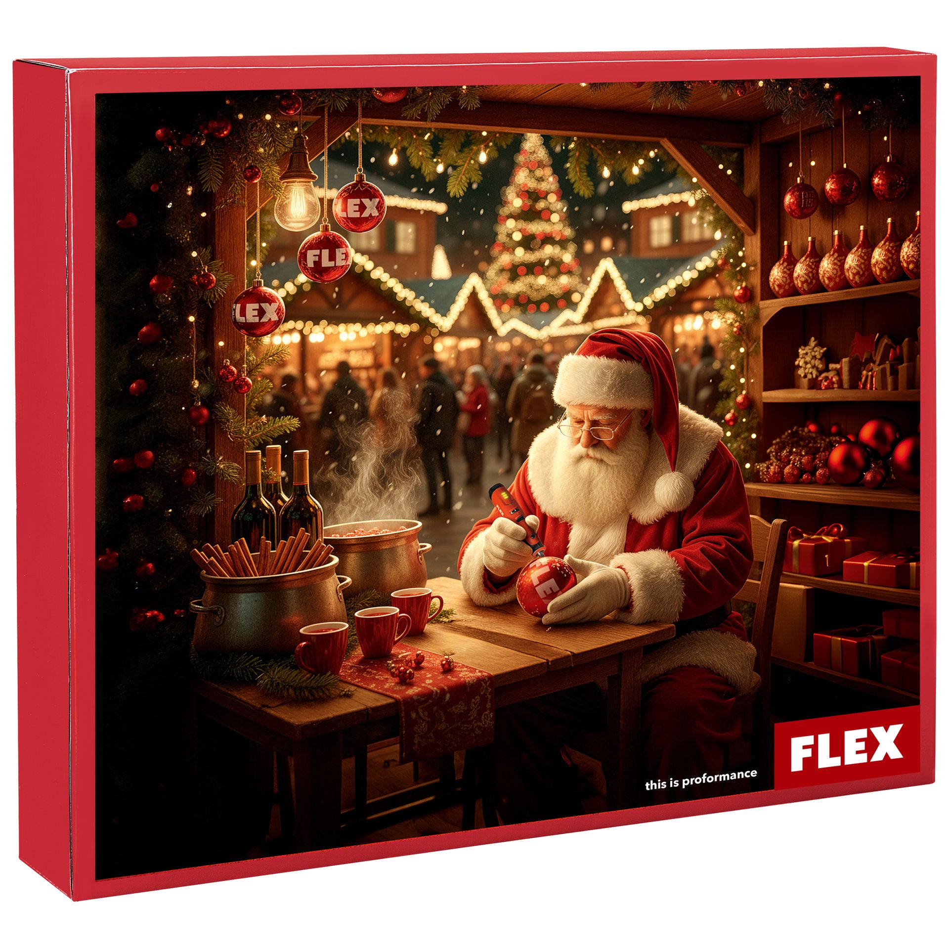 Adventskalender 2026 mit neuen 4 V Akku-Rotationswerkzeug, umfangreicher Zubehör-Box und weiteren FLEX Handwerkzeugen!