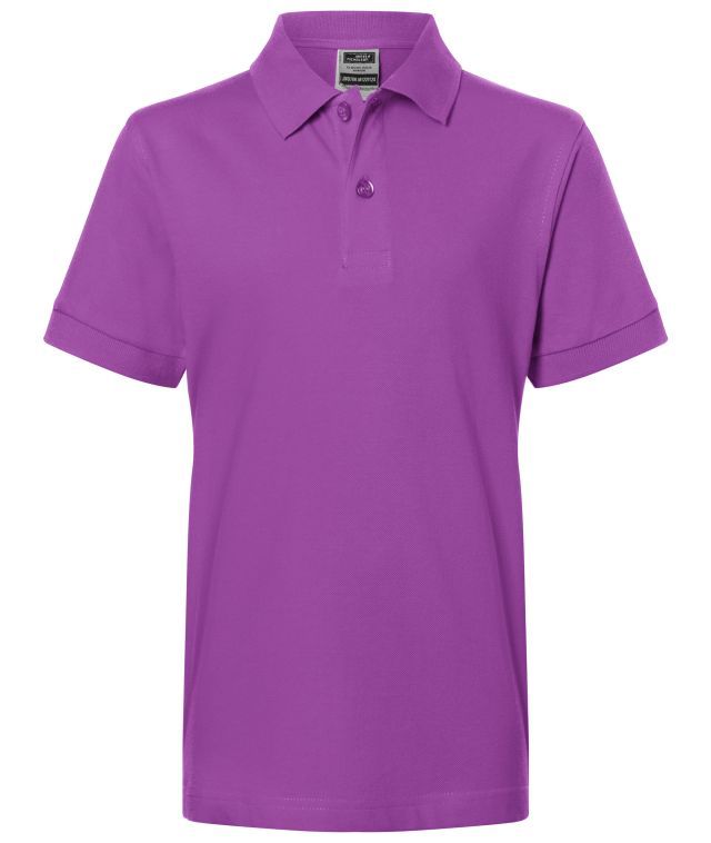 Classic Polo Junior Hochwertiges Polohemd mit Armbündchen lila, Gr. XXL