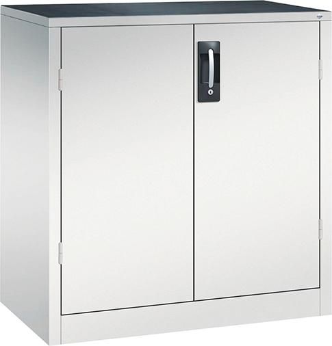 Schwerlastschrank m.TürenB930xT500xH1000 mm RAL 7035, 1 Fachboden Tragkraft 110kg CP