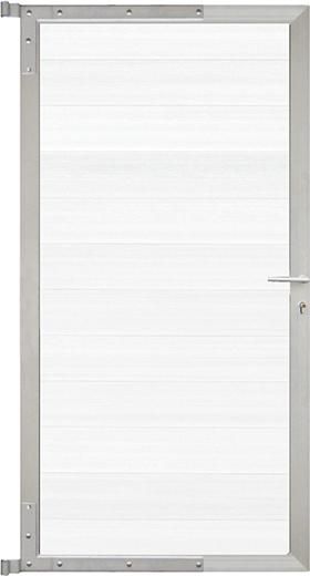 ELSKOP-Tor-Komplettset 90 x 173 cm, Füllung weißRahmen silber