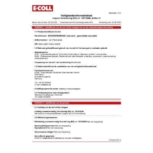 Schraubensicherung 50g hochfest-mittelviskoskennzeichnungsfrei E-COLL