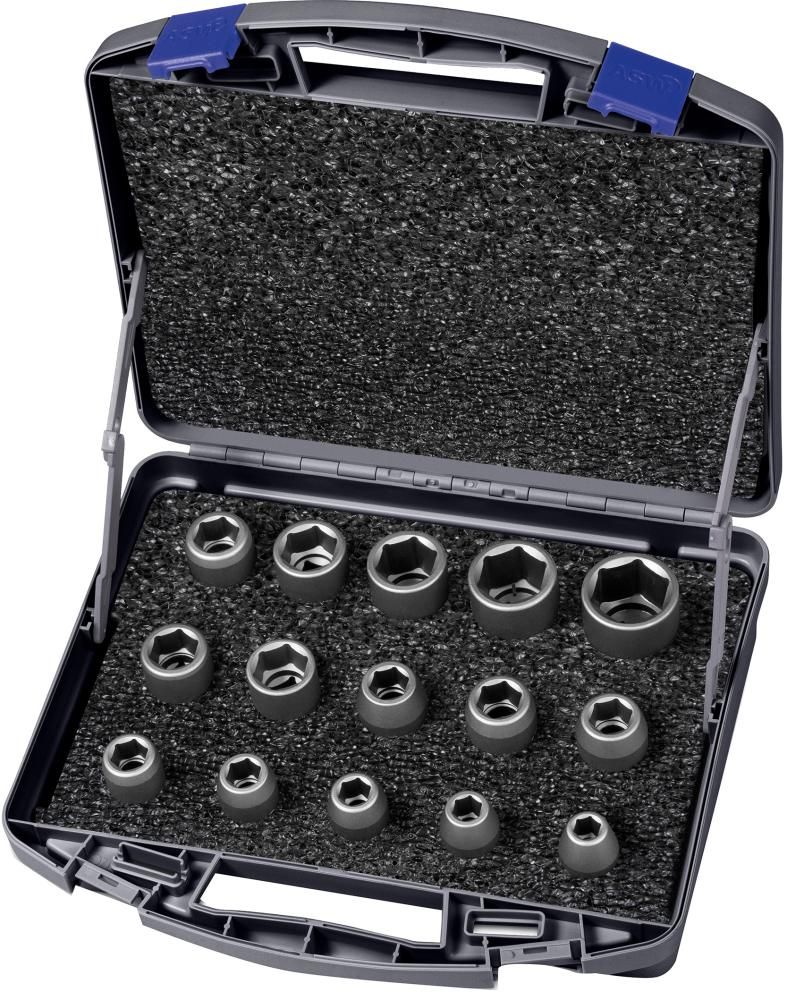 ASW Kraft- Steckschlüssel-Satz 1/2" 15-teilig