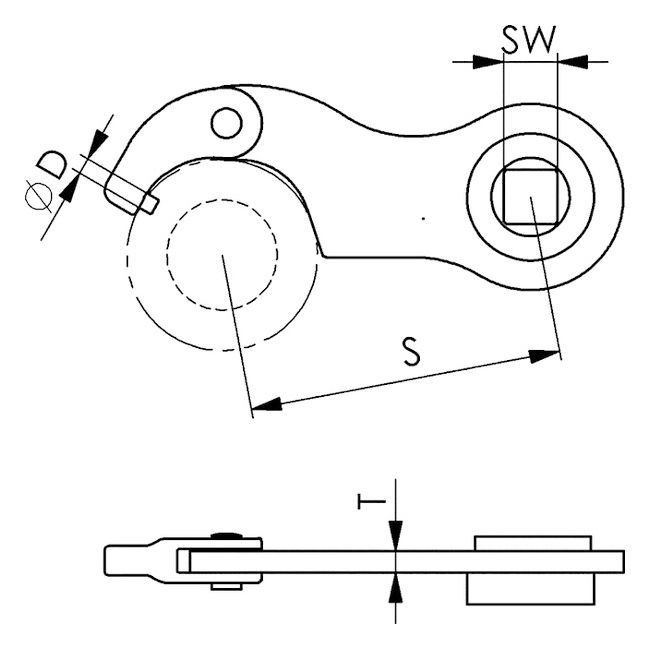 AMF Gelenkhakenschlüssel 1/2" mit Nase