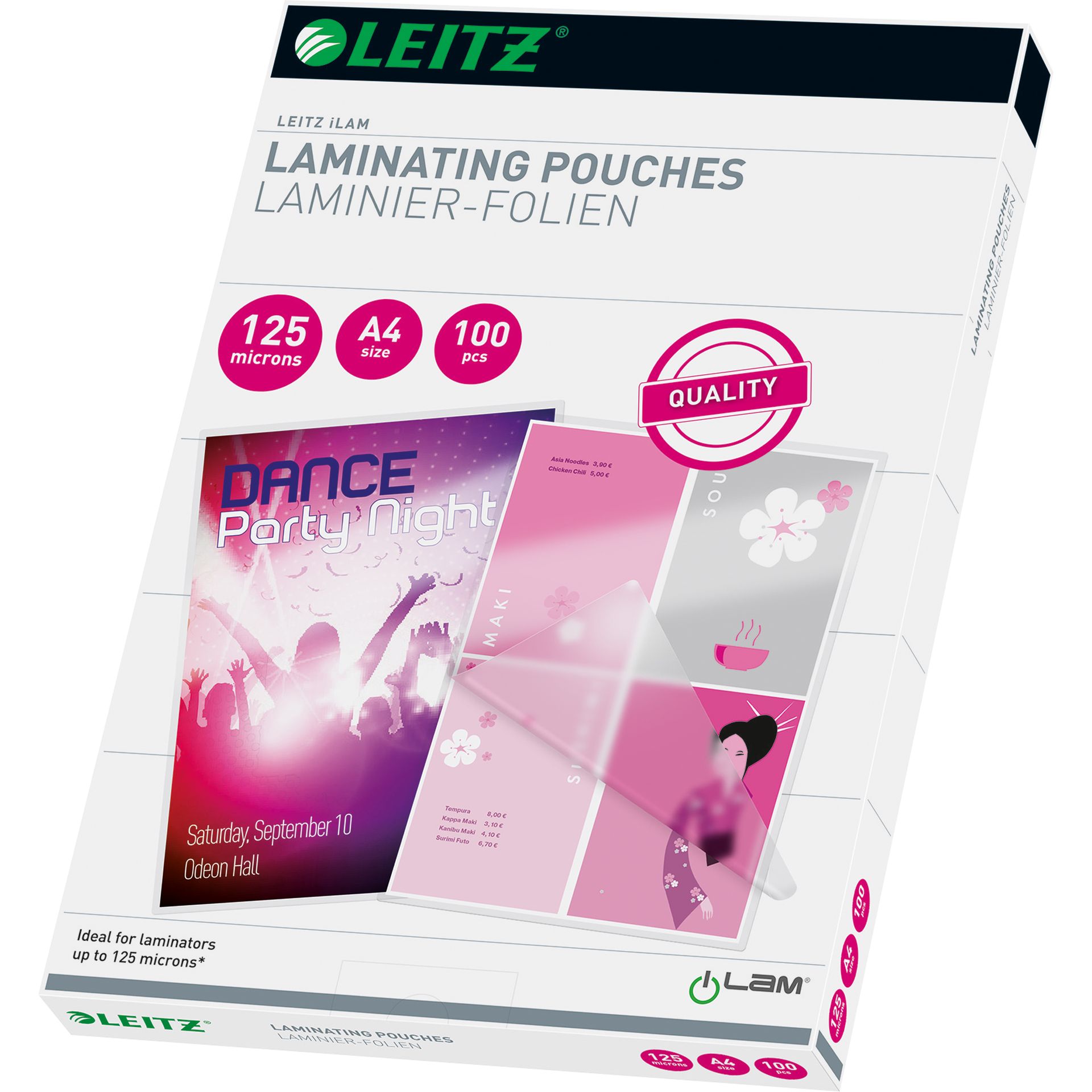 Laminierfolie DIN A4 125mic 100 St./Pack.