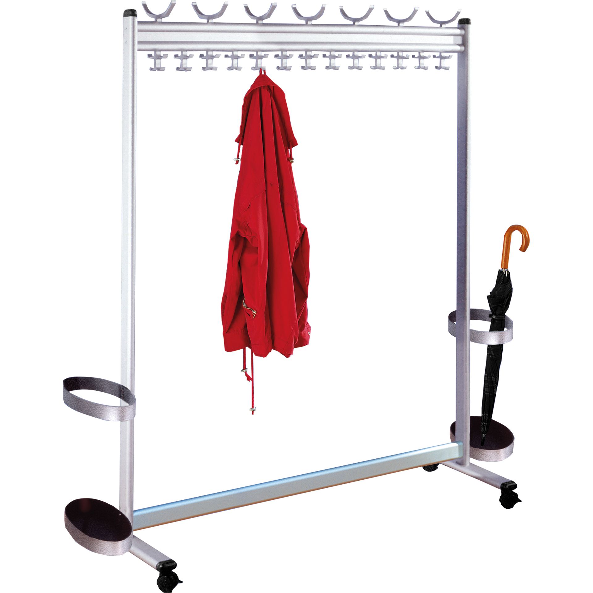 Schirmhalter für Garderobe Multiline silber