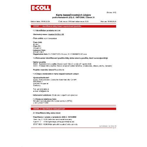 Aceton 1L Dose E-COLL EE