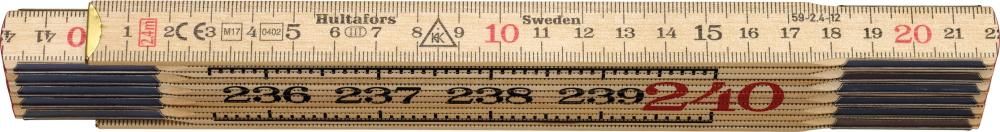 HULTAFORS Gliedermaßstab Birke 2,4mx17mm natur