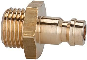 Stecknippel für Kupplung NW 5, Messing, AG G1/4" RIEGLER