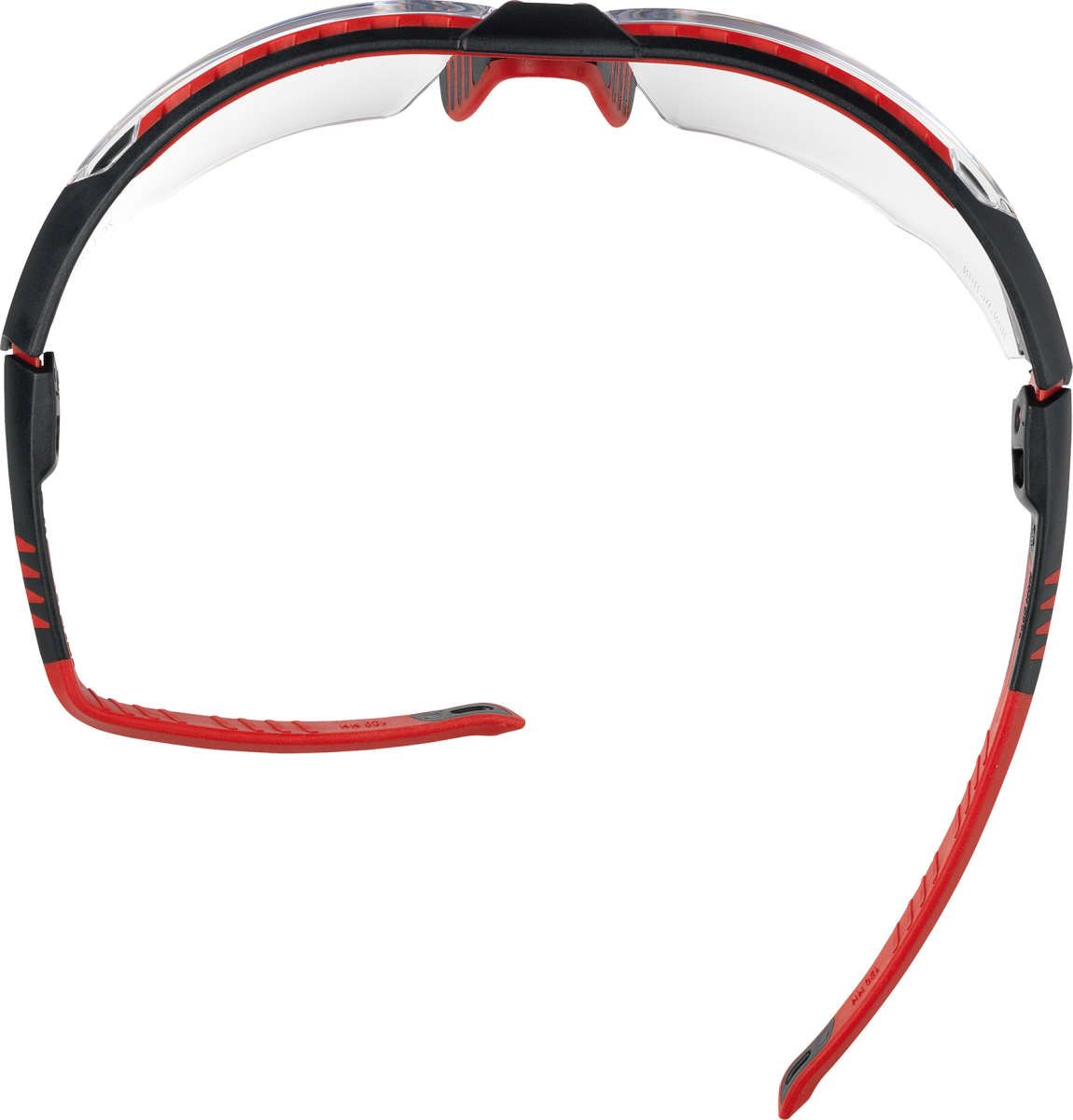 Brille AVATAR, grau , Bügel schwarz/rot