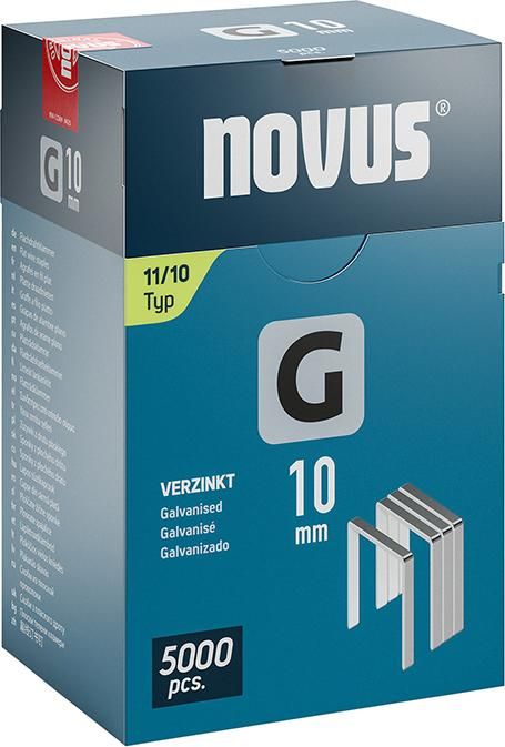Flachdrahtklammer G Typ 11/12 mm Novus VE à 600 Stück