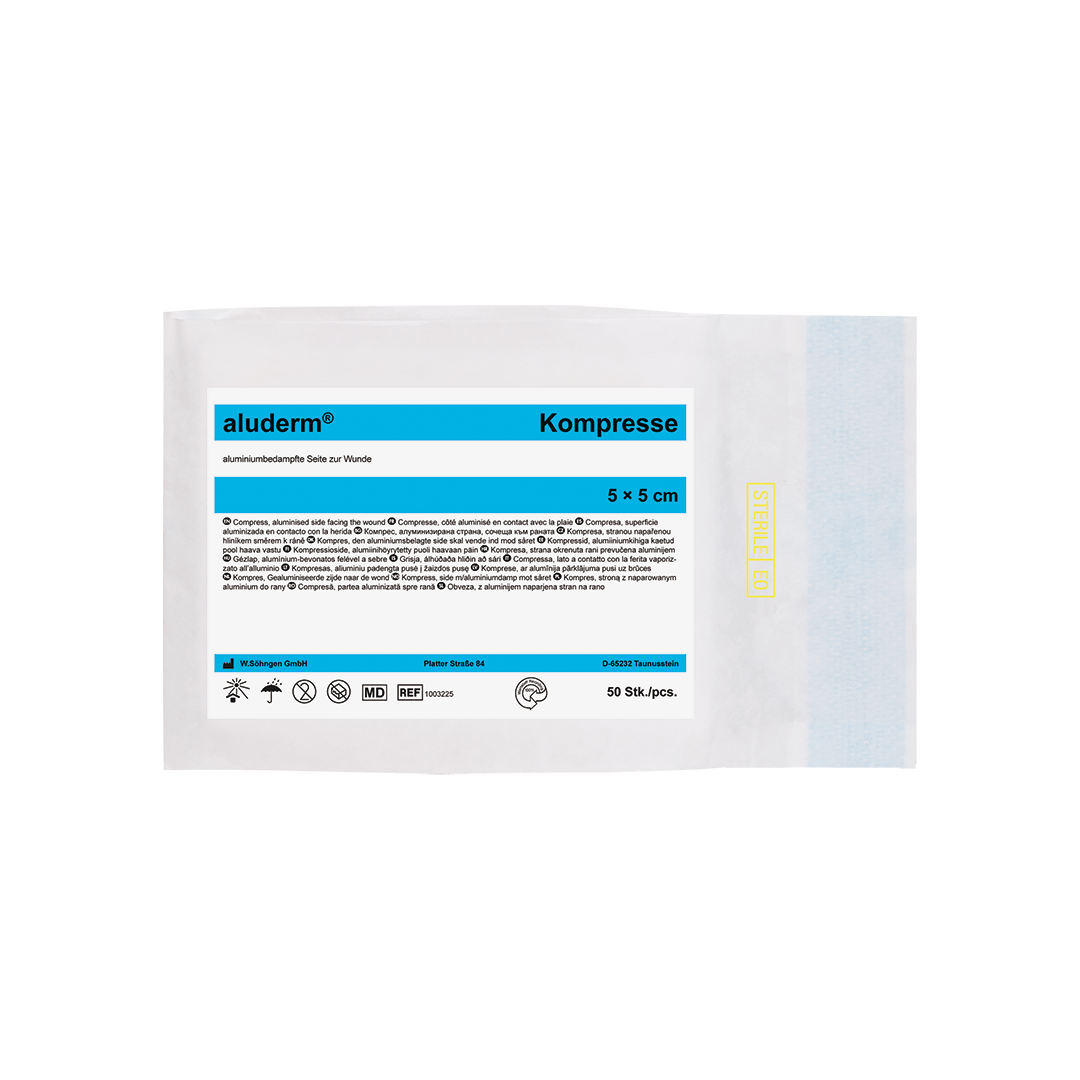 aluderm® Kompressen 5 x 5 cm 50 Stück in Steriltüte