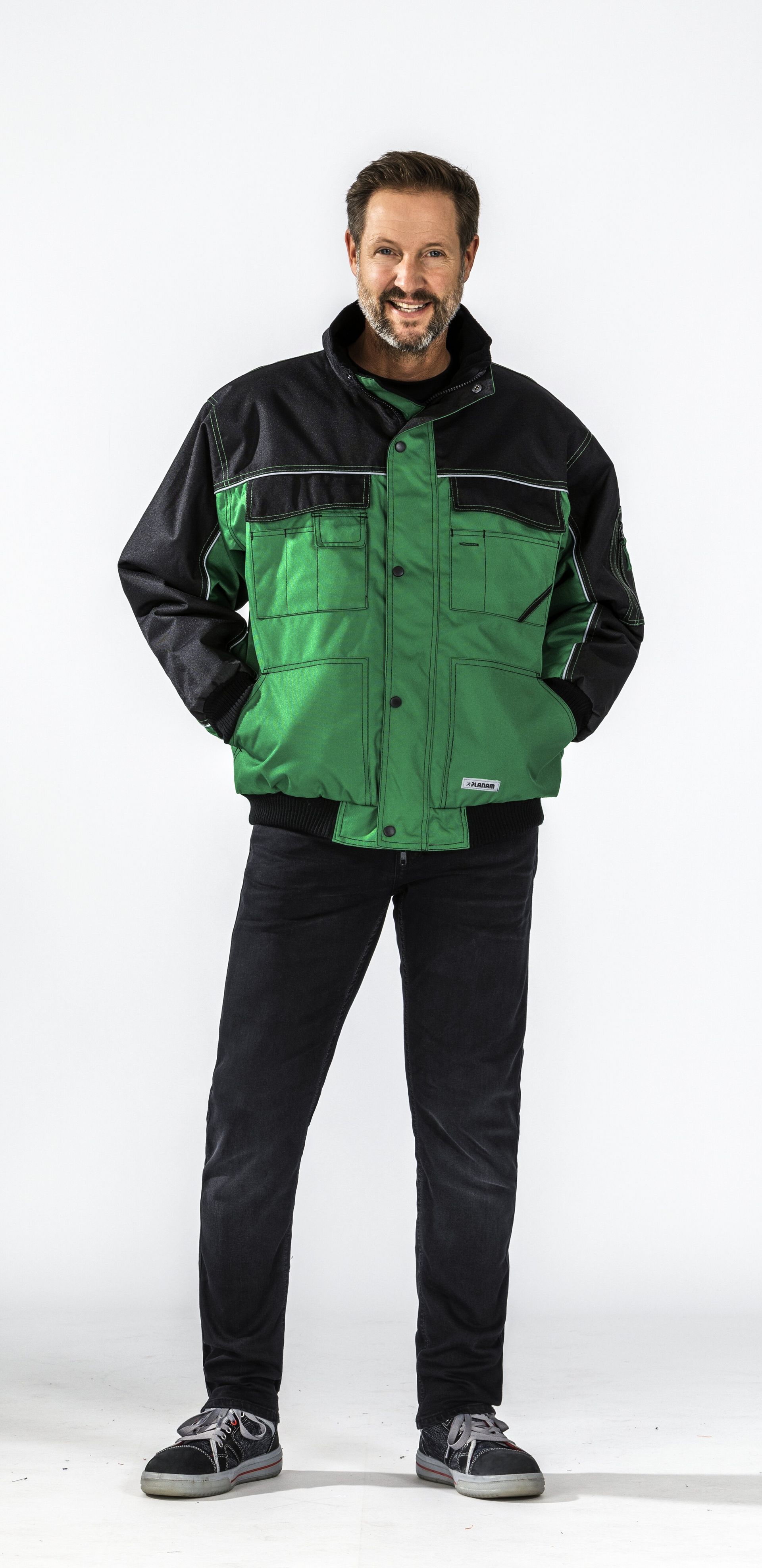 Planam Dust Blouson Outdoor farngrün/schwarz Gr. S