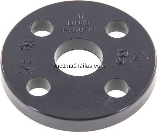 Losflansch DN15-PN16 (DIN), PVC-U, 20mm