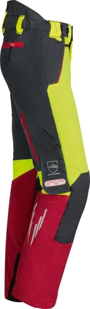 Stretchhose Forest Jack Gr. 46/48,rot/anth./gelb
