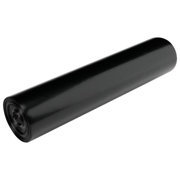 Abfallsäcke aus Recycling-LDPE, Typ 40 schwarz,60L - RL=25Stk, Karton=10Rollen