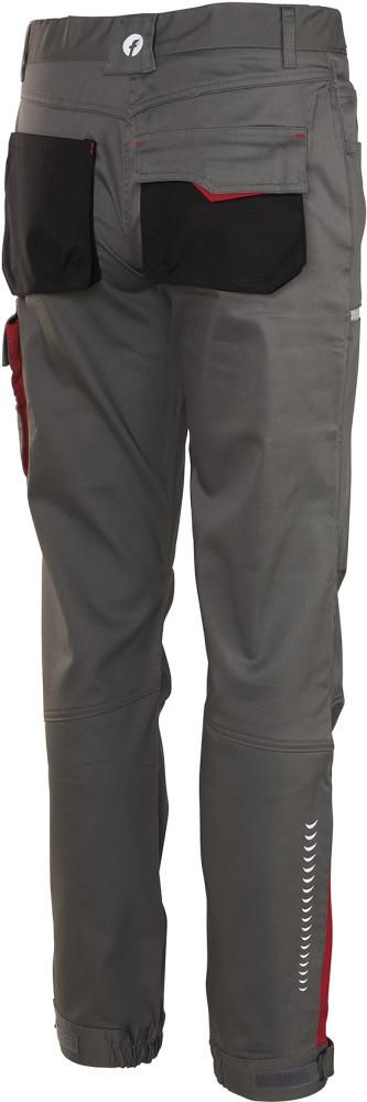 Damen-Cargohose Flex grau/schwarz/rot Gr. 38 FORTIS